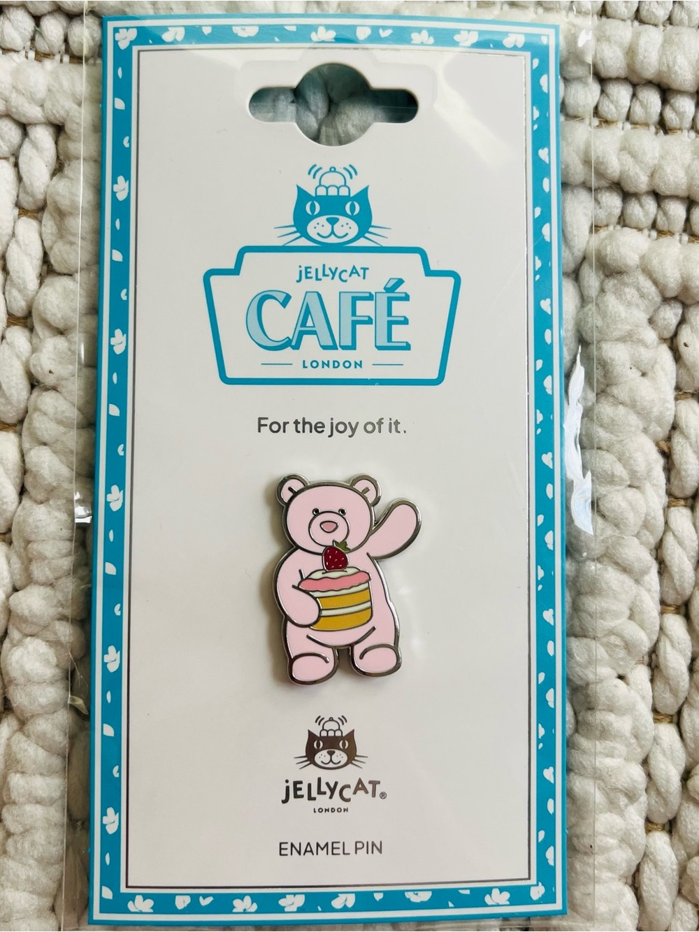 Jellycat Turquoise Backing Card with Silver Pin Clutch